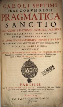 Pragmatica Sanctio : [de 1434]