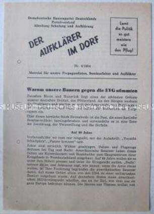 Flugschrift der DBD aus der Reihe "Der Aufklärer im Dorf"