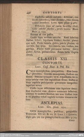 Classis XXI. Contorti