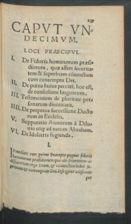 Caput Undecimum.