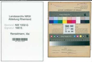 Entnazifizierung Ida Renselmann, geb. 20.02.1903 (Geschaeftsfrau)