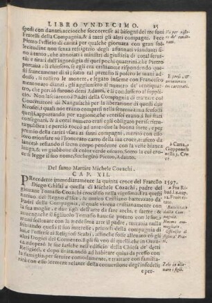 Cap. XII. Del santo Martire Michele Cozachi