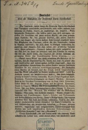 Dante-Gesellschaft : [Kleinere Drucksachen.], 1