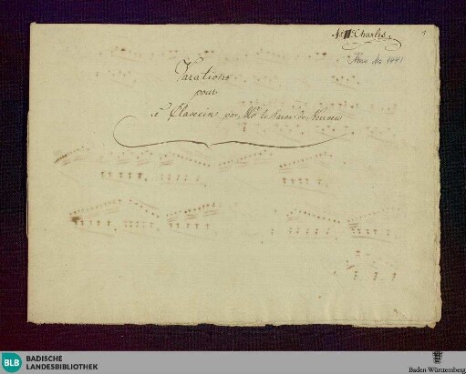 Variations - Don Mus.Ms. 1441 : cemb; F