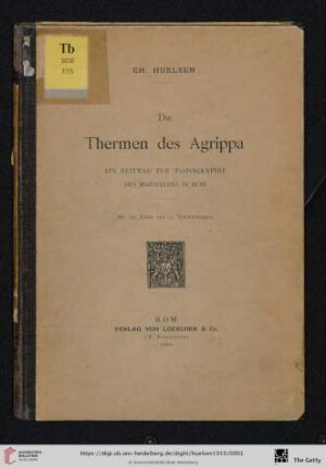 Die Thermen des Agrippa : ein Beitrag zur Topographie des Marsfeldes in Rom