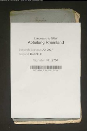 Verzeichnis des Zubehörs zu dem Kameralgut Blumenhof