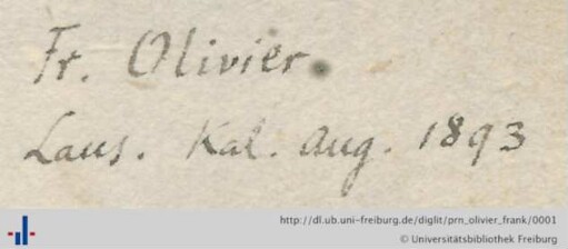 Autogramm (Aus: UB Freiburg, D 8429,h).
