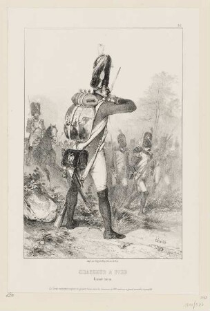 Chasseur a pied, grande tenue, Blatt 26 der Folge "Kaiser und die kaiserliche Garde"