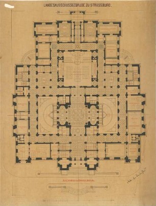 Hocheder, Karl; Straßburg (Frankreich); Landesausschussgebäude - Grundriss EG