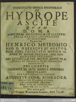 De hydrope ascite