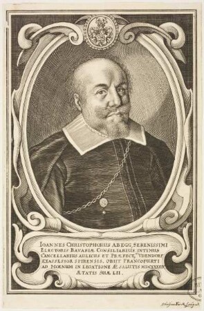 Johann Christoph Abegg, Hofkanzler des Kurfürsten von Bayern