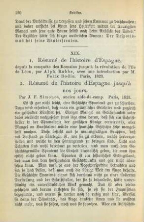 XIX. Résumé de l'histoire d'Espagne