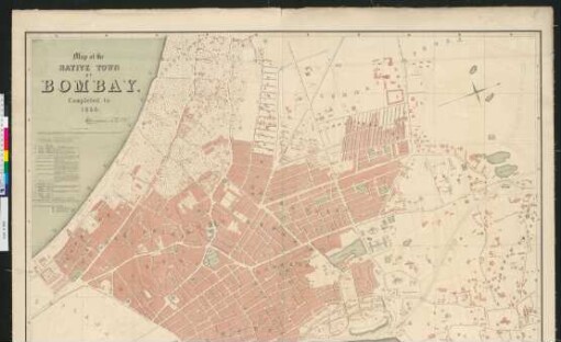 Map of the native town of Bombay : completed to 1855