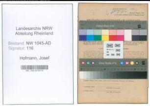 Entnazifizierung Josef Hofmann , geb. 25.11.1897 (Maurer)