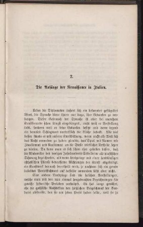 2. Die Anfänge der Renaissance in Italien.