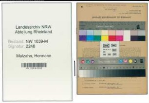 Entnazifizierung Hermann Malzahn , geb. 02.06.1895 (Bergmann)