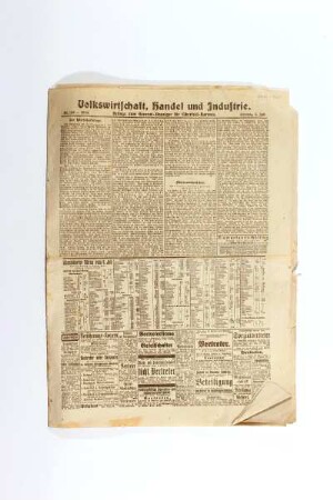 Volkswirtschaft, Handel und Industrie - Beilage zum Generalanzeiger der Stadt Wuppertal