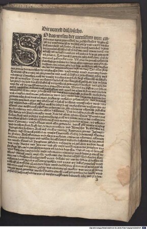 Der Stat Worm[b]s Reformacion statute[n] ordenu[n]g Satzung die alle[n] Stette[n]: com[m]unen: Regime[n]ten: fürste[n]thum: herschafften: Amptleute[n]: nutzlich: fürdlich: vn[d] behülflich sein: vn[d] zu guter regierung erschiessen moge[n]