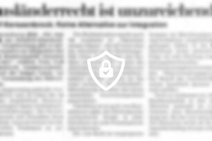 Ausländerrecht ist unzureichend
