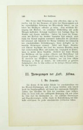 III. Bewegungen der Luft. Klima