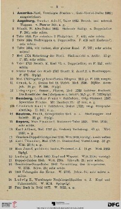 [Geld- und Denk-Münzen] (Nr. 1-397)