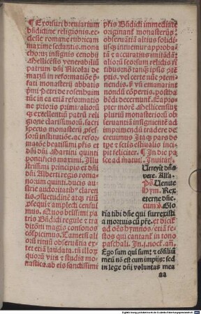 Breviarium Benedictinum Mellicense : [I, 1-5 und II, 1-5], [2,3]. Proprium de tempore. - Proprium de sanctis