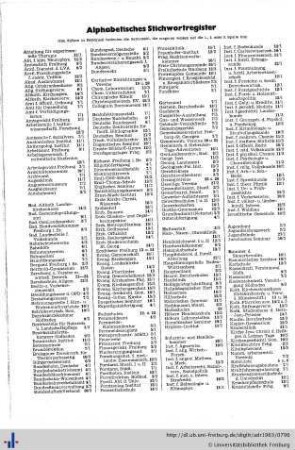Alphabetisches Stichwortregister.