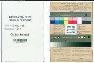 Entnazifizierung Heinrich Gehlen , geb. 03.12.1905 (Spediteur)