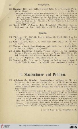 II. Staatsmänner und Politiker (Nr. 207 - 413)