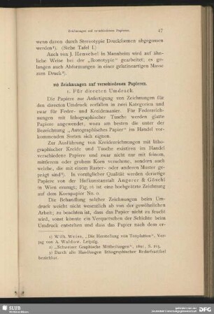 1. Für directen Umdruck