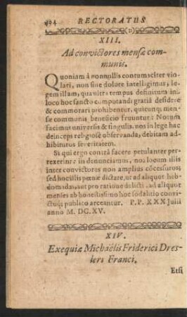 XIV. Exequiae Michaelis Friderici Dresleri Franci.