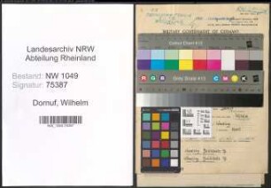 Entnazifizierung Wilhelm Dornuf , geb. 19.11.1903 (Heizer)