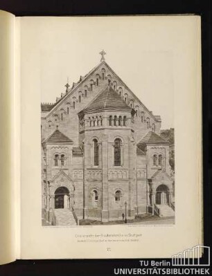 77. Choransicht der Friedenskirche in Stuttgart. Architekt: C. Dollinger, Prof. an der techn. Hochschule daselbst.