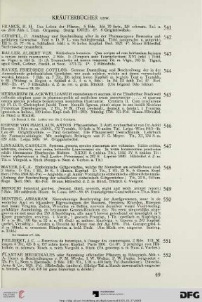 Kräuterbücher usw. (Nr. 541-560)
