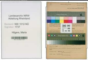 Entnazifizierung Maria Hilgers , geb. 01.01.1898 (Verw.-Gehilfin)
