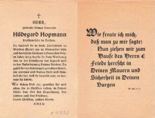 Hopmann, Hildegard