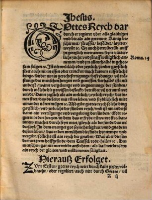 Vom Reyche Gottes : was es sey vnd wie [et]c.