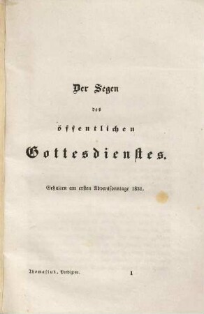 Predigten, 2. Predigten über freie Texte