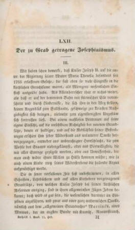 481-493 Der zu Grab getragene Josephinismus III.
