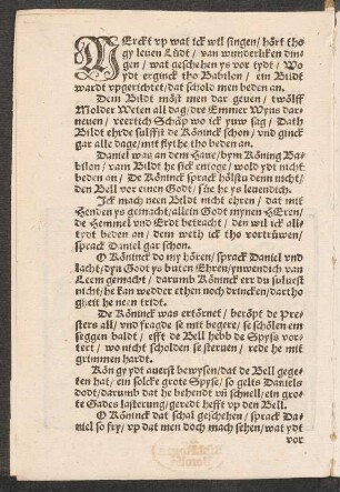 MErckt vp wat ick wil singen/ hört tho || gy leuen Lüdt/