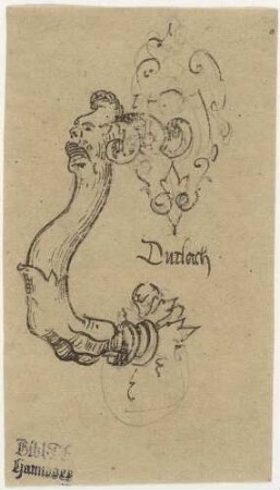 Baudetail aus Karlruhe-Durlach, Türklopfer