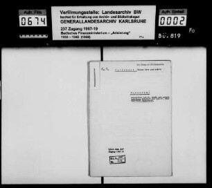 Karlebach, Helene Sara in Mannheim und Elise Sara Karelbach, Kontoristin in Mannheim und Louis Karlebach Käufer: Stadt Mannheim Lagerbuch-Nr. 40429, 40748, 41527 us. von Mannheim sowie Lagerbuch-Nr. 3452 und 3453 von Heddesheim