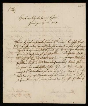 Brief von Georg Lichtensteger an Johann Friedrich von Uffenbach. Nürnberg, 18.5.1765