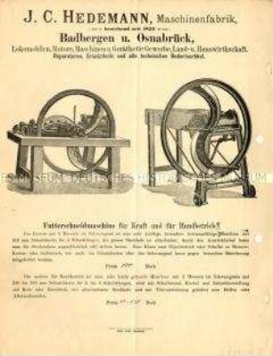 Futterschneidmaschine für Kraft- und Handbetrieb