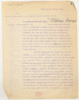 Brief an Karl Stephan : 02.02.1921
