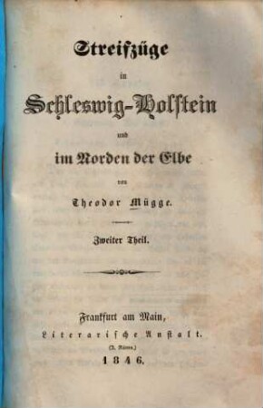 Streifzüge in Schleswig-Holstein und im Norden der Elbe, 2