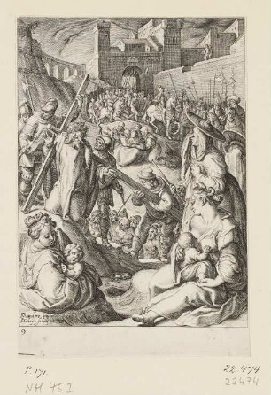 Christus trägt sein Kreuz, Blatt 9 der Folge "Passionsgeschichte"