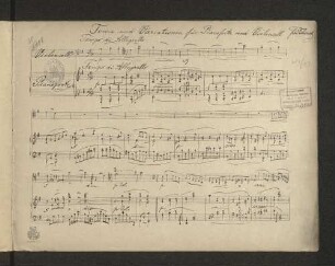 Tema und Variationen für Pianoforte und Violoncell