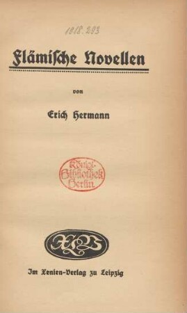 Flämische Novellen