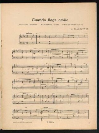 Cuando llega otoño : Quand vient l'automne - When automn comes - Wenn der Herbst kommt